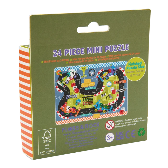 Floss & Rock 24 Pc Mini Puzzle - Cars