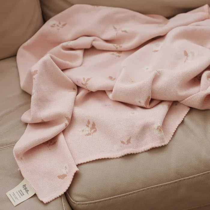 Fox & Fallow Cotton Blanket - Dusty Roses