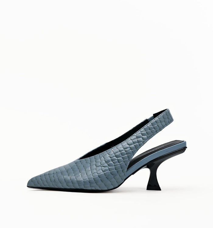 Denim Patent Croc / 35