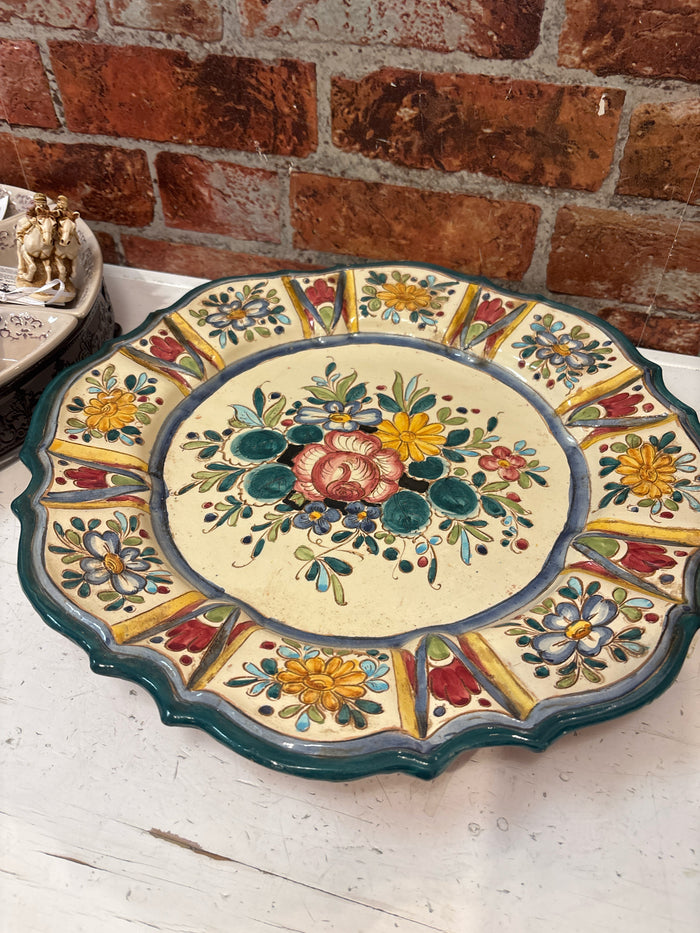 ITALIAN FLORAL WALL PLATE