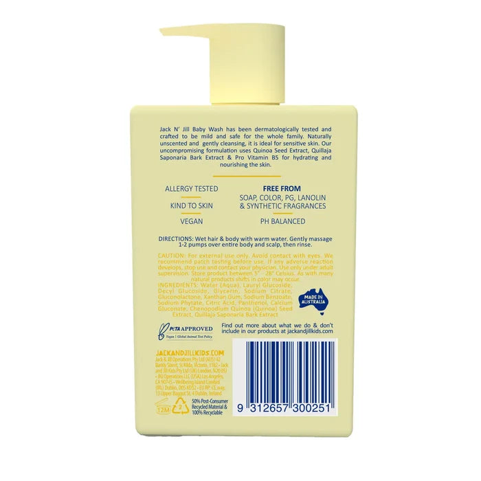 Jack N' Jill Kids Baby Wash - Natural 300ml