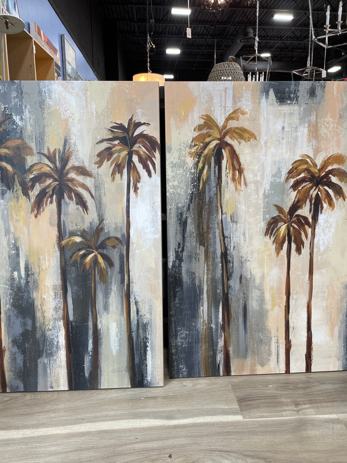PAIR OF GICLEE PALM TREES