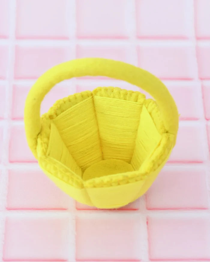 Petite Felt Easter Basket - Yellow