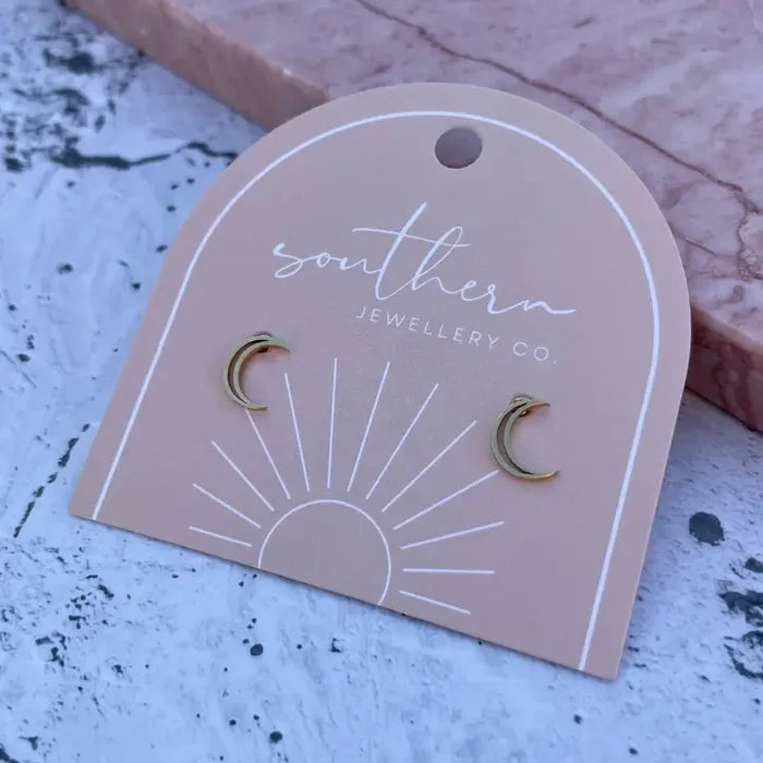 Southern Jewellery Co Mini Cut-Out Moon Earrings
