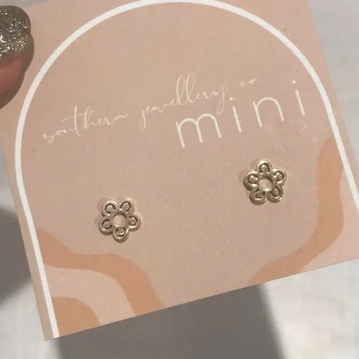 Southern Jewellery Co Mini Flower Rose Gold Earrings