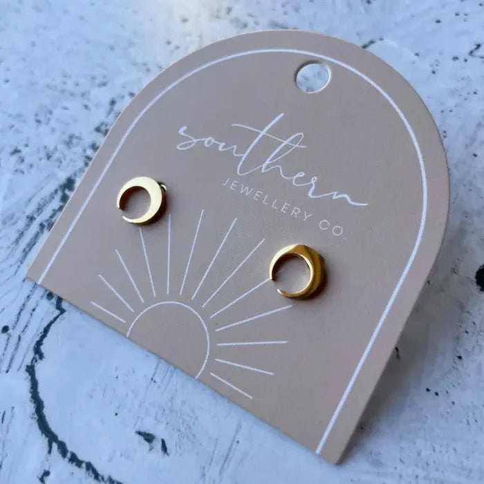 Southern Jewellery Co Mini Moon Earrings