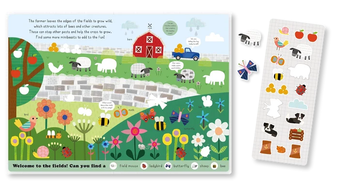 Stretchy Stickers Reusable Sticker Scene Book - Farm