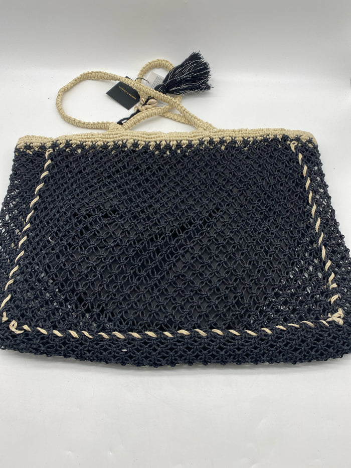 TOTE BAG MACRAME POOLSIDE BLACK