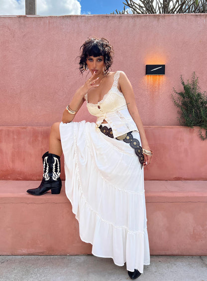 Miriah Maxi Skirt White