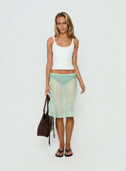 Sidori Sheer Midi Skirt Jelly Mint