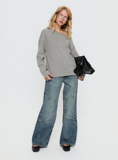 Atmosphere Mid Rise Straight Leg Jeans Antique Wash