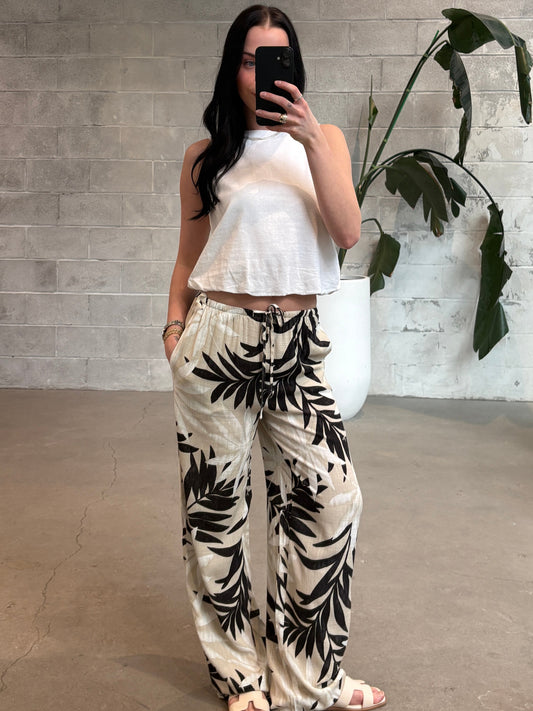 BLACK TAPE Wide Leg Drawstring Trouser