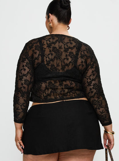 Martine Sheer Top Black Curve