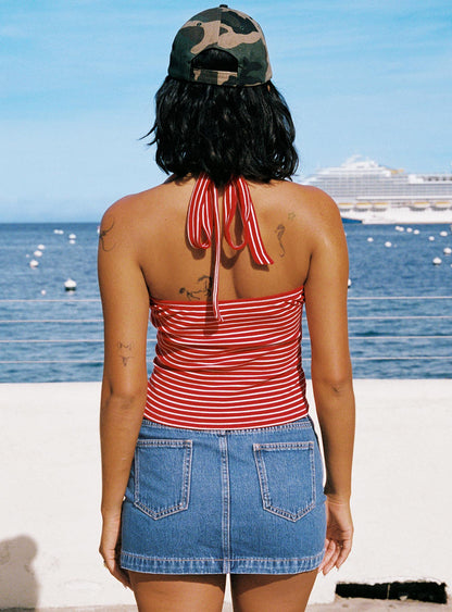 Fossils Denim Mini Skirt Blue Tall