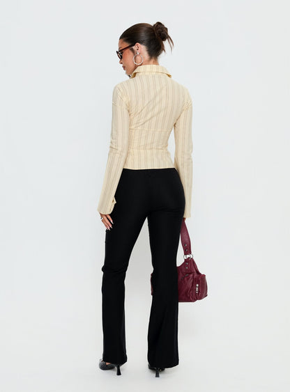 Dariana Flare Pants Black