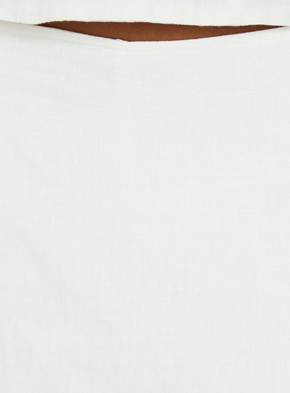 Gigi Linen Blend Skort White