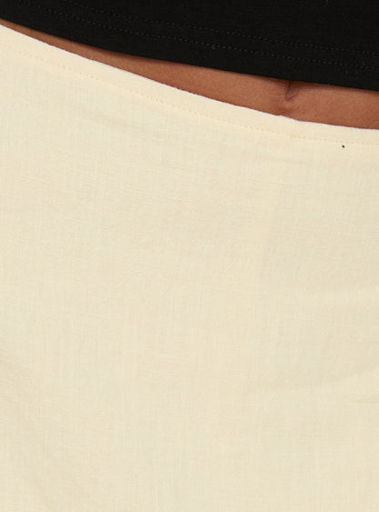 Gigi Linen Blend Skort Lemon