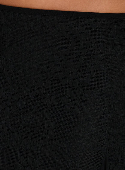Quani Lace Midi Skirt Black