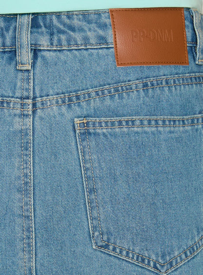 Veyro Micro Denim Skort Mid Blue