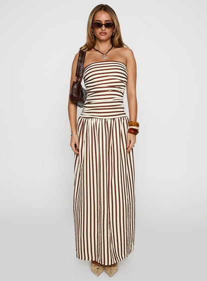 Adessa Strapless Maxi Dress Multi