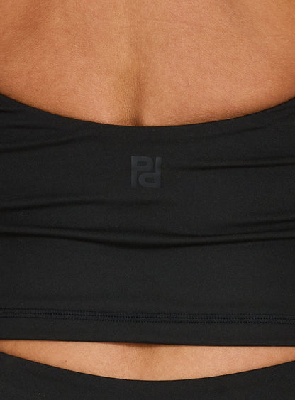 Habitual Active Longline Plunge Neck Tank Top Black