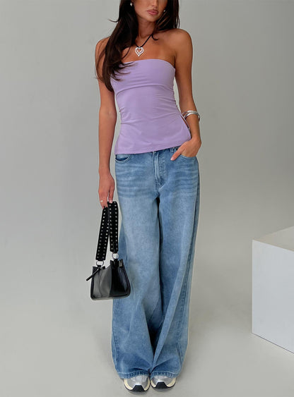 Strutter Strapless Top Purple