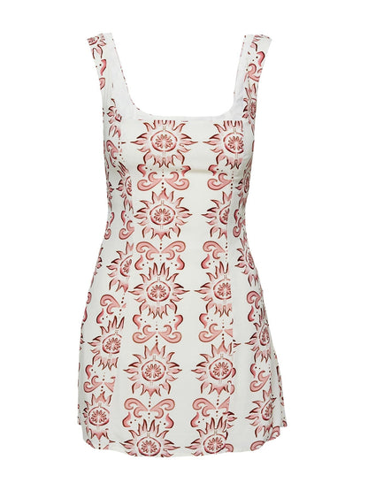 Maris Mini Dress Cream / Pink