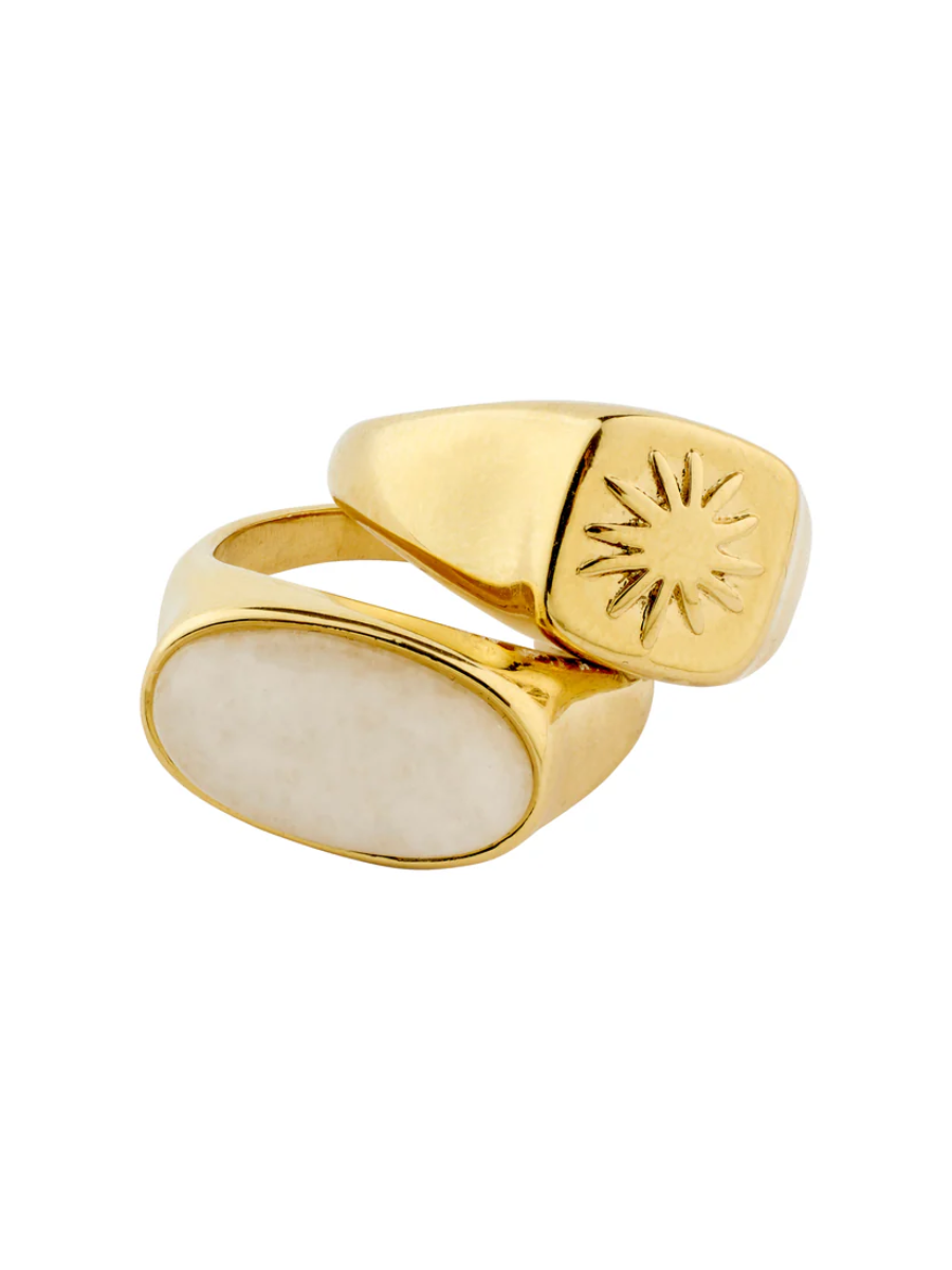 PILGRIM Prism 2-in-1 Rings Set