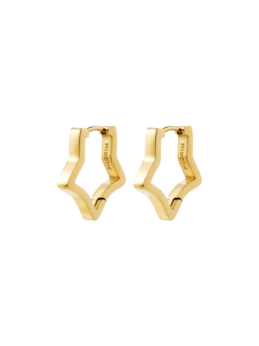 PILGRIM Solari Star Hoop Earrings