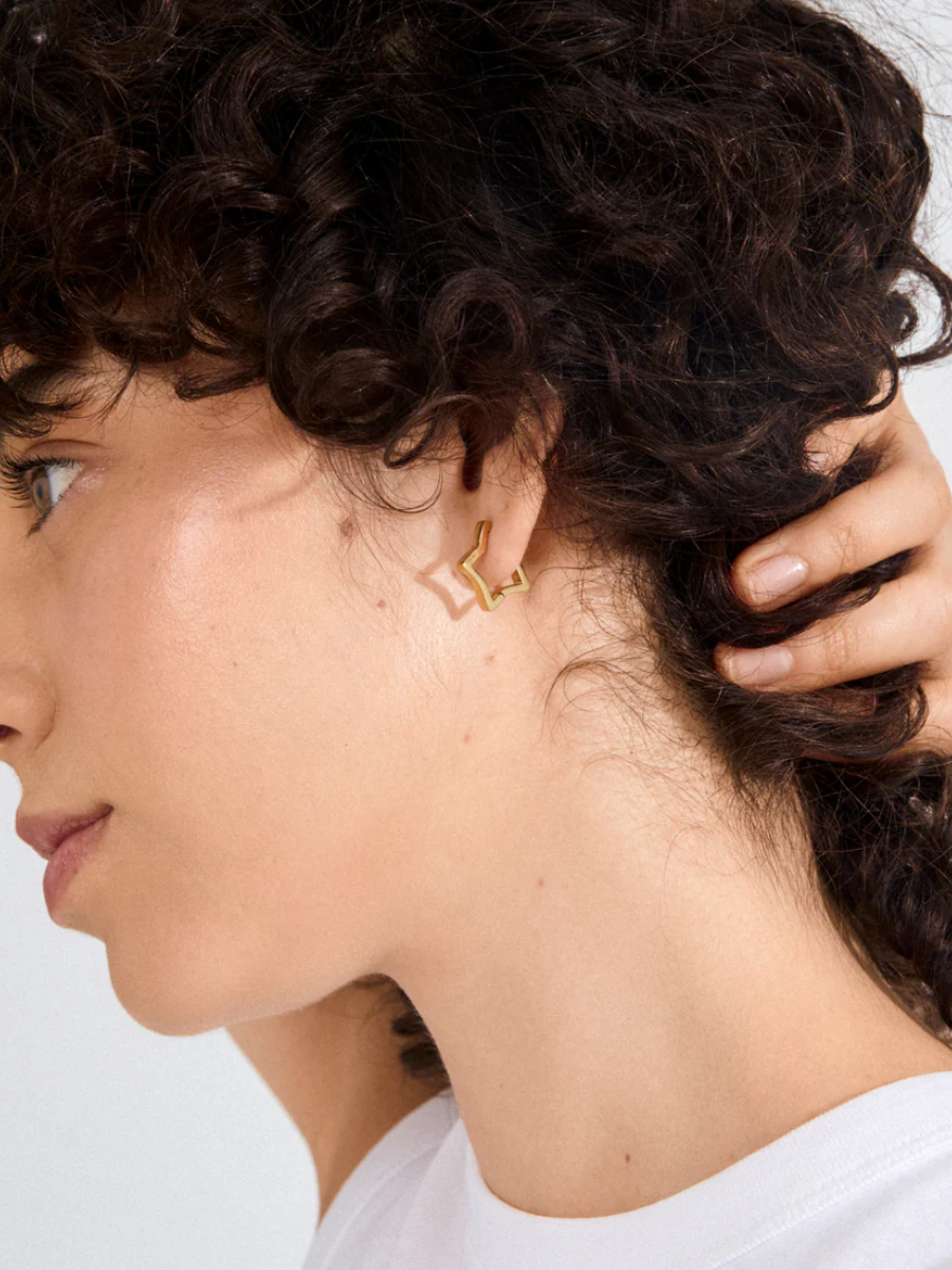PILGRIM Solari Star Hoop Earrings