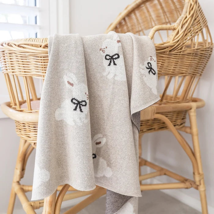 Alimrose Baby Bunny Blanket - Natural