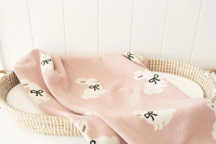 Alimrose Baby Bunny Blanket - Petal
