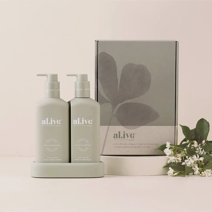 al.ive Body Compact Wash & Lotion Duo - Ivory Bloom