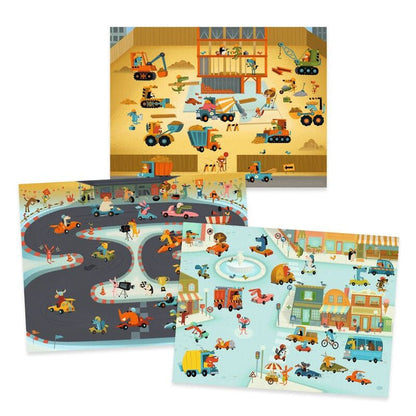 Asphalt Construction & Racing 100 Decals with 3 Backgrounds