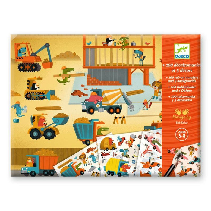 Asphalt Construction & Racing 100 Decals with 3 Backgrounds