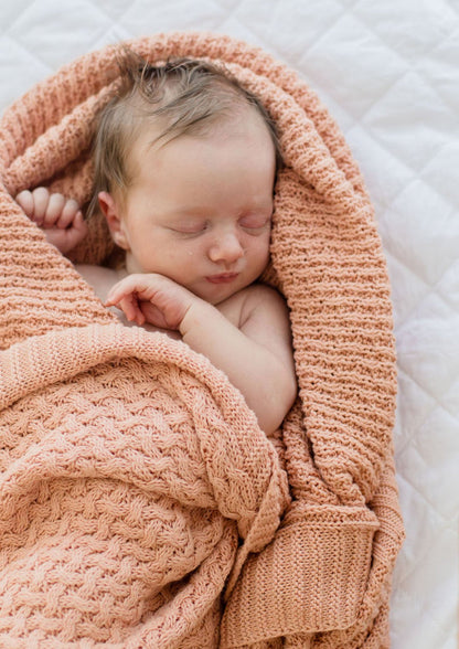 Bambella Knit Cotton Blanket | Blossom