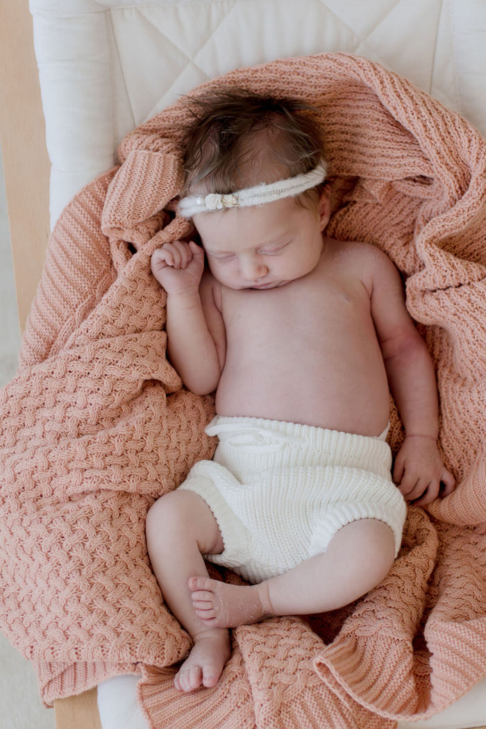 Bambella Knit Cotton Blanket | Blossom