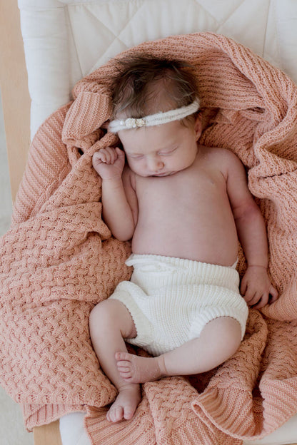 Bambella Knit Cotton Blanket | Blossom