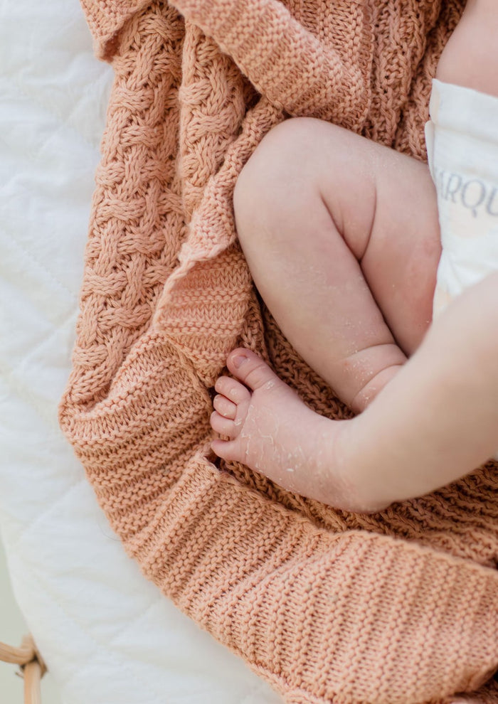 Bambella Knit Cotton Blanket | Blossom