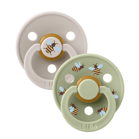 BIBS Size 1 & 2 Urban Garden Latex Round Dummies Twin Packs (DAMAGED PACKAGING)