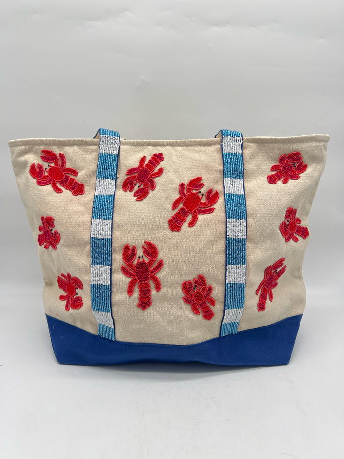 BOAT BAG BEADED COASTAL CLAW