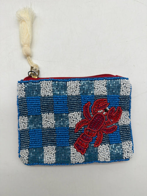 COIN POUCH COASTAL CLAW BEADED
