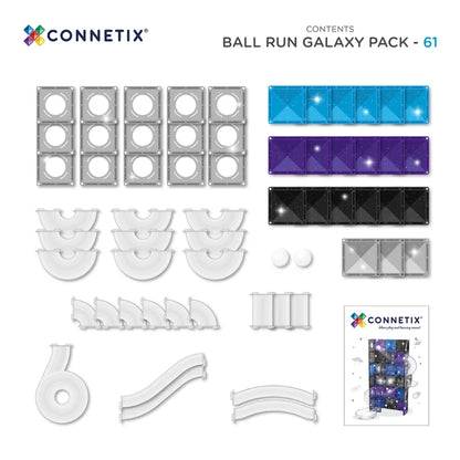 Connetix Magnetic Tiles Ball Run Galaxy Pack 61 pc