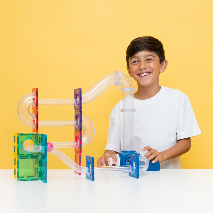 Connetix Magnetic Tiles Ball Run Launcher Pack 47 pc