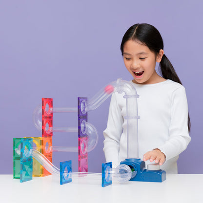 Connetix Magnetic Tiles Ball Run Launcher Pack 47 pc