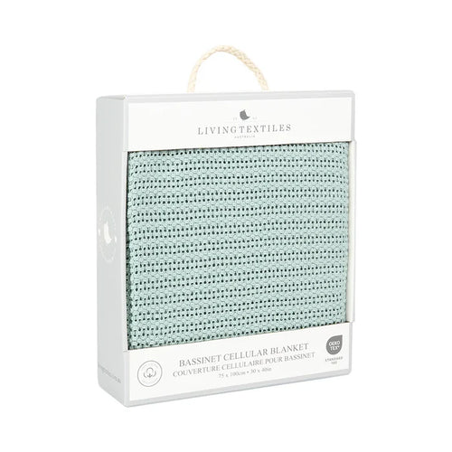 Cotton Bassinet Cellular Blanket - Sage (DAMAGED PACKAGING)