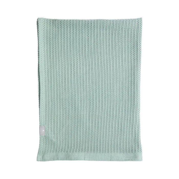 Cotton Bassinet Cellular Blanket - Sage (DAMAGED PACKAGING)