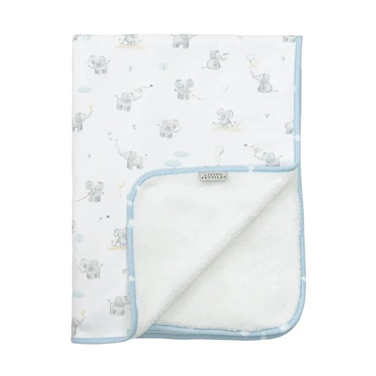 Cotton Jersey Sherpa Blanket - Elephant Playtime