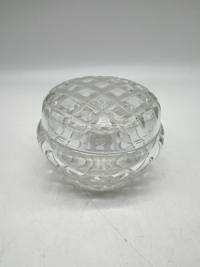 CUT GLASS LIDDED BOX