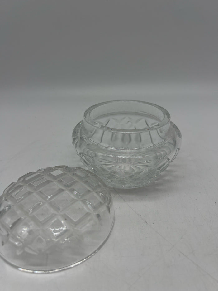 CUT GLASS LIDDED BOX